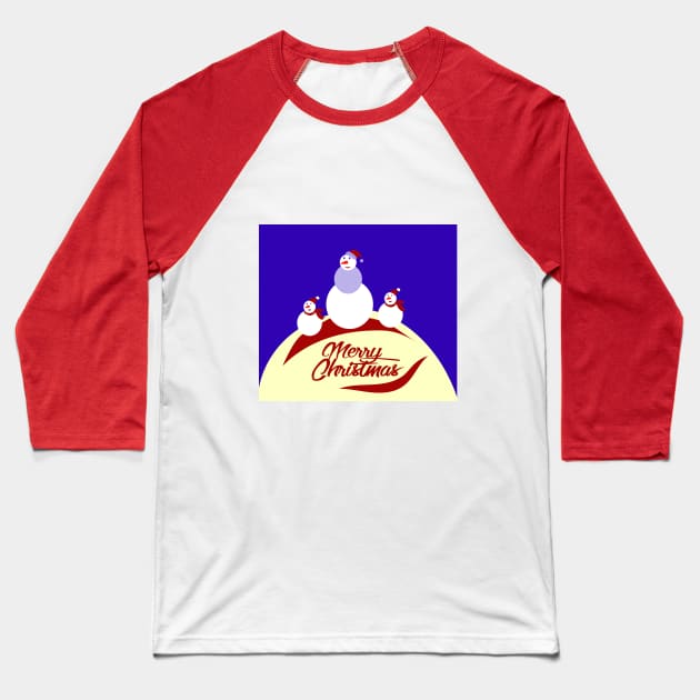 Family snowmans T-Shirt Baseball T-Shirt by monika27